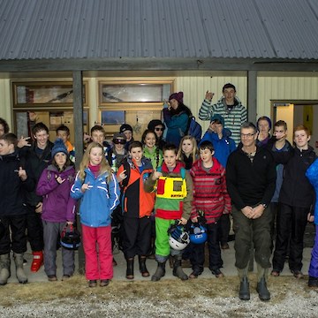 Week 1 Group outside lodge