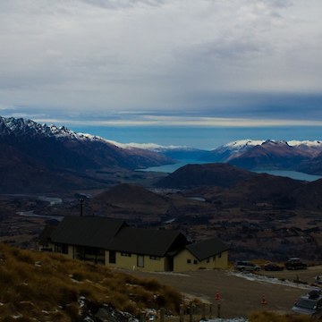 View looking down onto Lodge